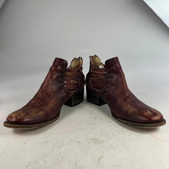 Freebird by Steven Slate Women's Ankle Booties US 8 Brown Distressed Strappy - Picture 7 of 10